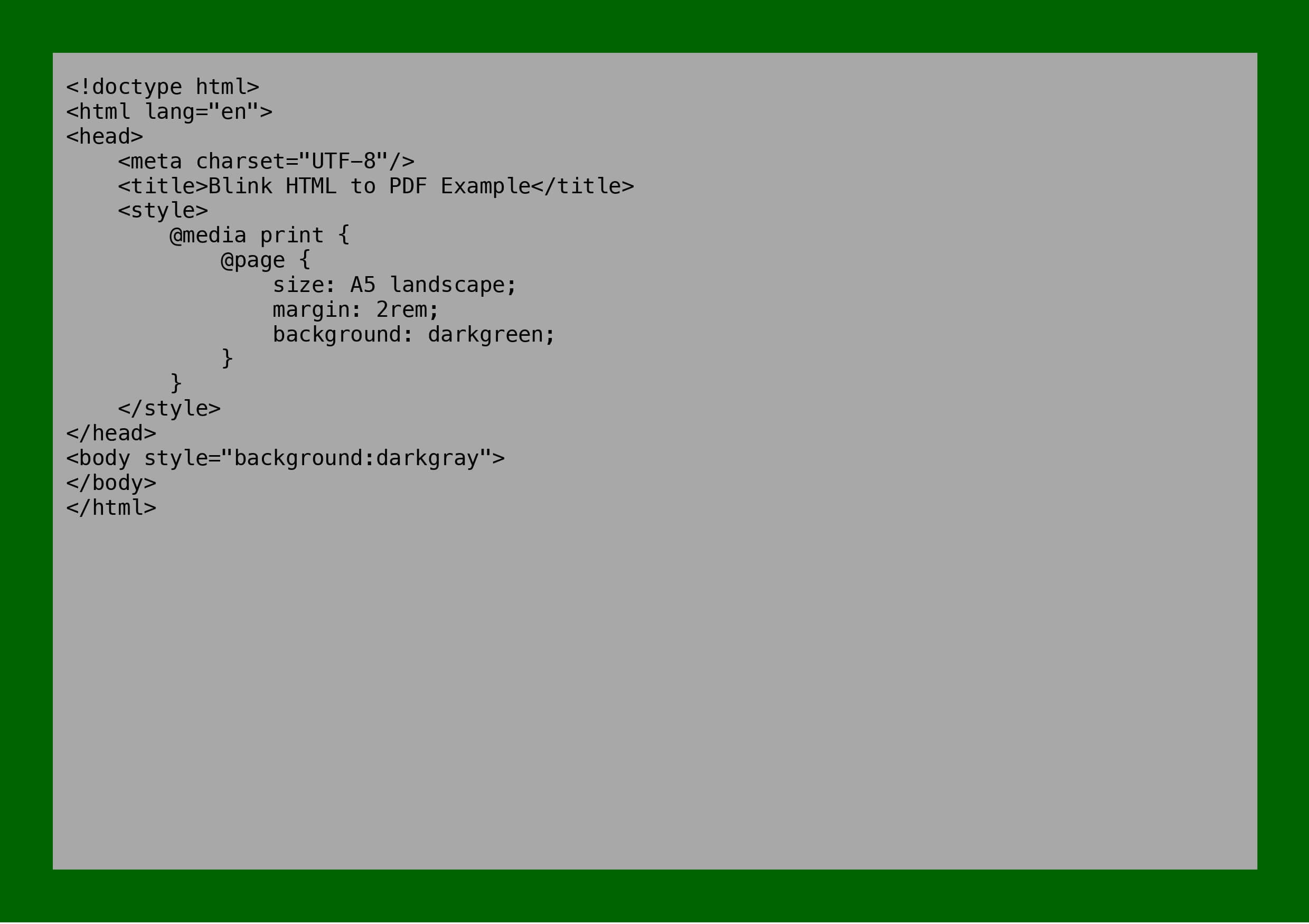 Margin example